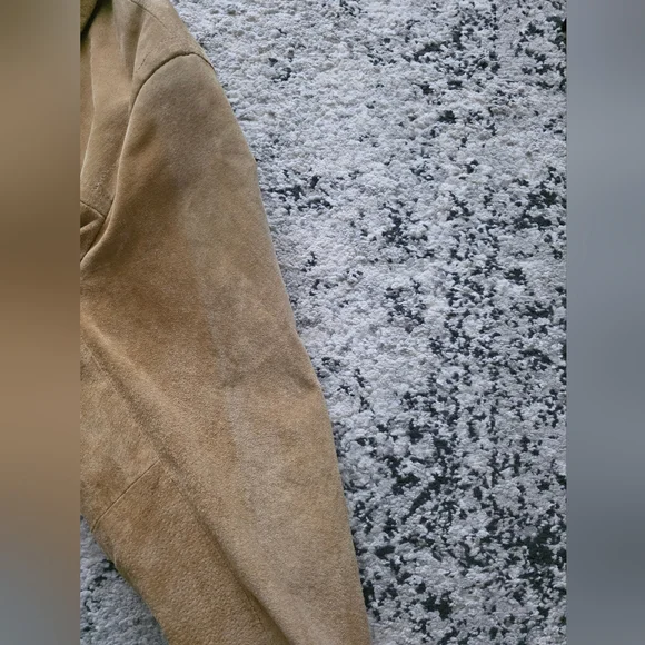 Vintage Suede Leather Jacket Jaclyn Smith Womens 0X Tan Western Chic Rodeo - Picture 7 of 8